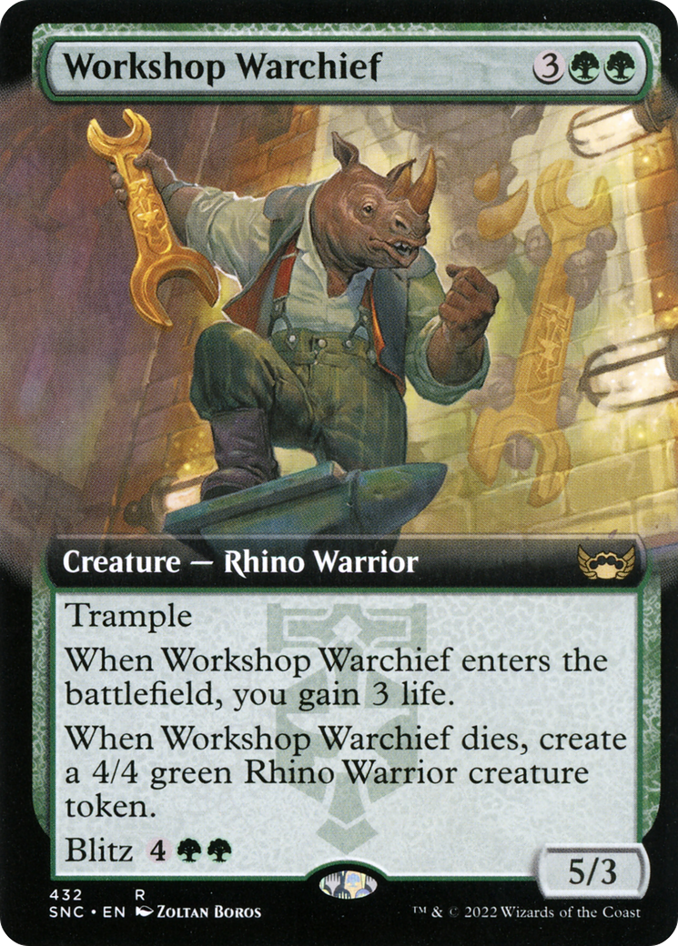 Workshop Warchief (SNC-432) [Streets of New Capenna] (Extended Art) MTG Single Wizards of the Coast