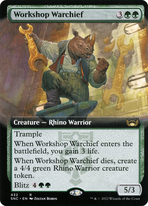 Workshop Warchief (SNC-432) [Streets of New Capenna] (Extended Art) MTG Single Wizards of the Coast