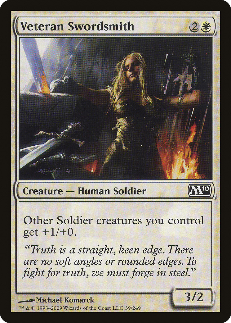 Veteran Swordsmith (M10-039) [Magic 2010] MTG Single Wizards of the Coast