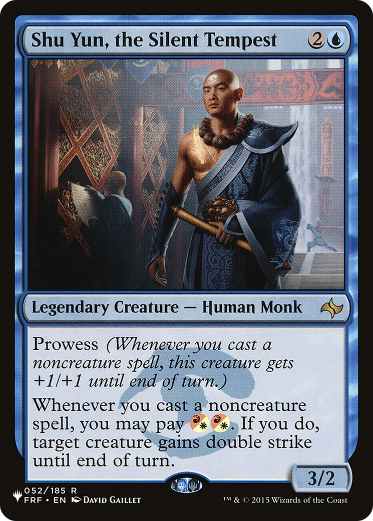 Shu Yun, the Silent Tempest (LIST-FRF-52) [Mystery Booster] The List MTG Single Wizards of the Coast