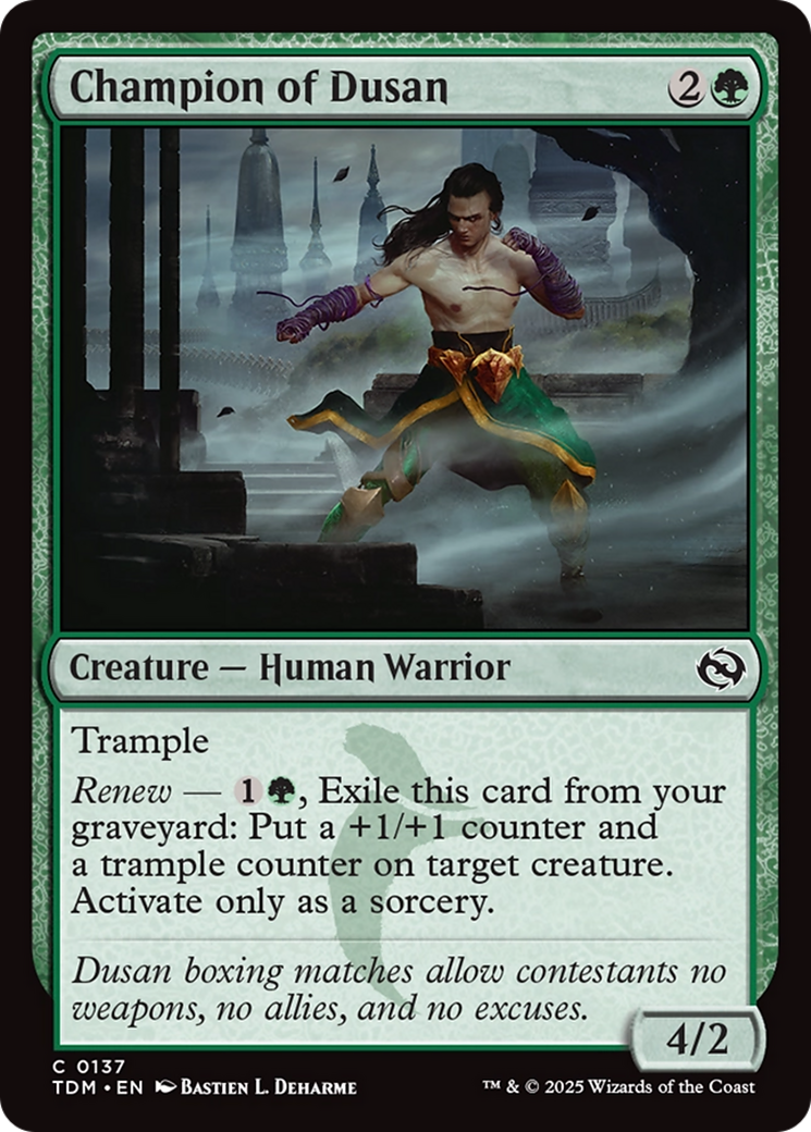 Champion of Dusan (TDM-137) [Tarkir: Dragonstorm] MTG Single Wizards of the Coast