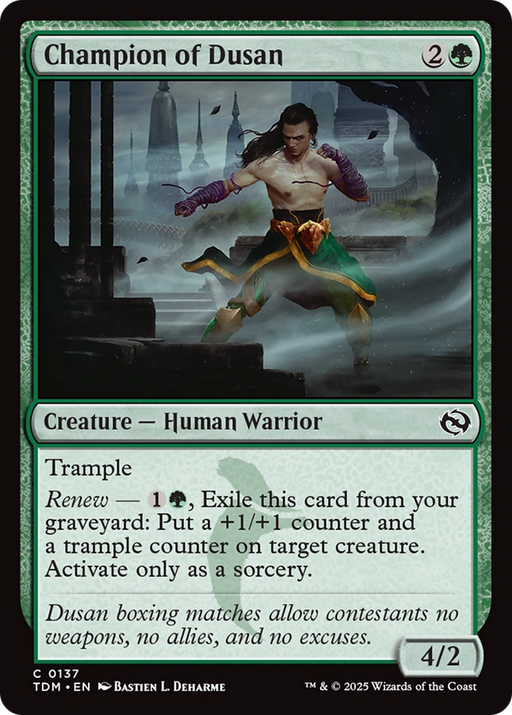 Champion of Dusan (TDM-137) [Tarkir: Dragonstorm] Foil MTG Single Wizards of the Coast