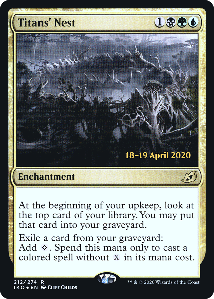 Titans' Nest (PRE-212) [Ikoria: Lair of Behemoths Promos] Foil MTG Single Wizards of the Coast