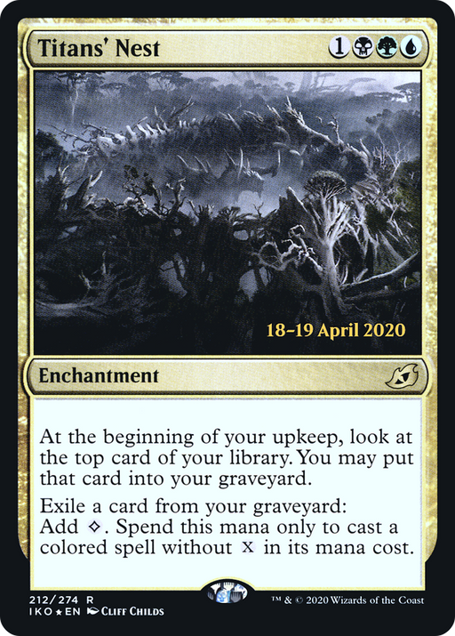 Titans' Nest (PRE-212) [Ikoria: Lair of Behemoths Promos] Foil MTG Single Wizards of the Coast