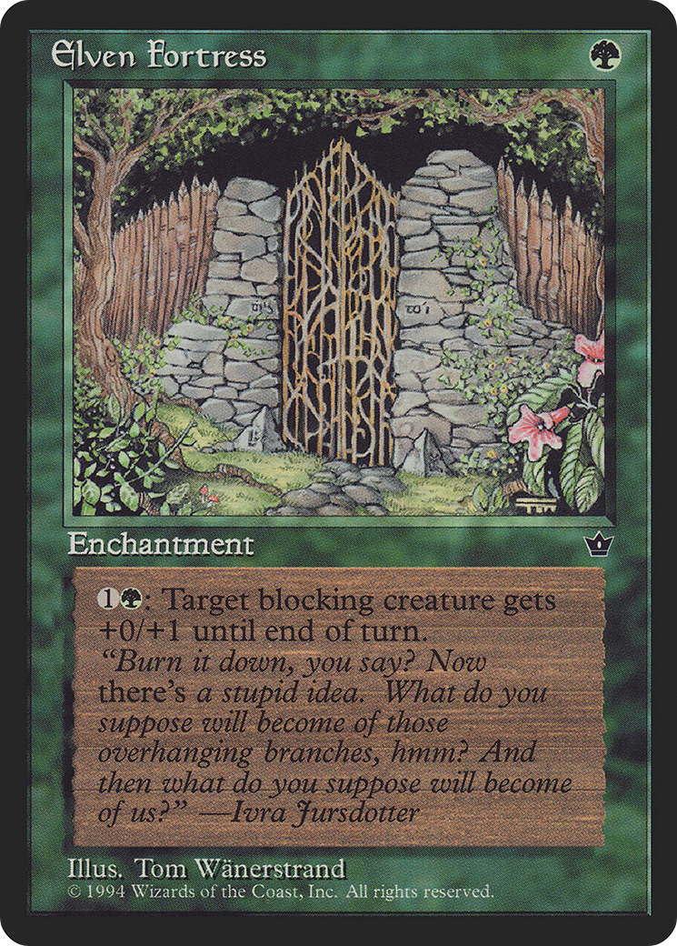 Elven Fortress (FEM-65D) [Fallen Empires] MTG Single Wizards of the Coast