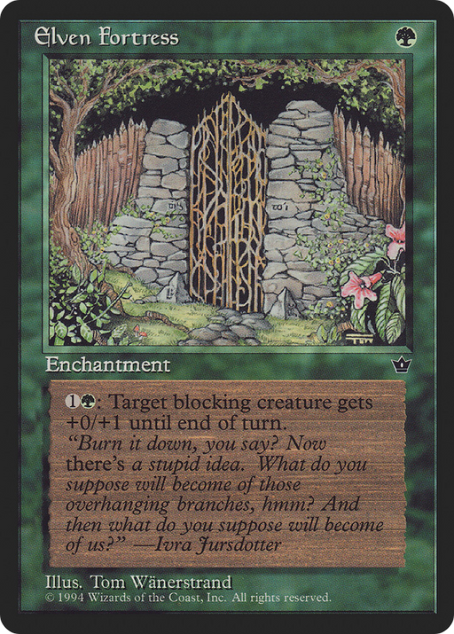 Elven Fortress (FEM-65D) [Fallen Empires] MTG Single Wizards of the Coast