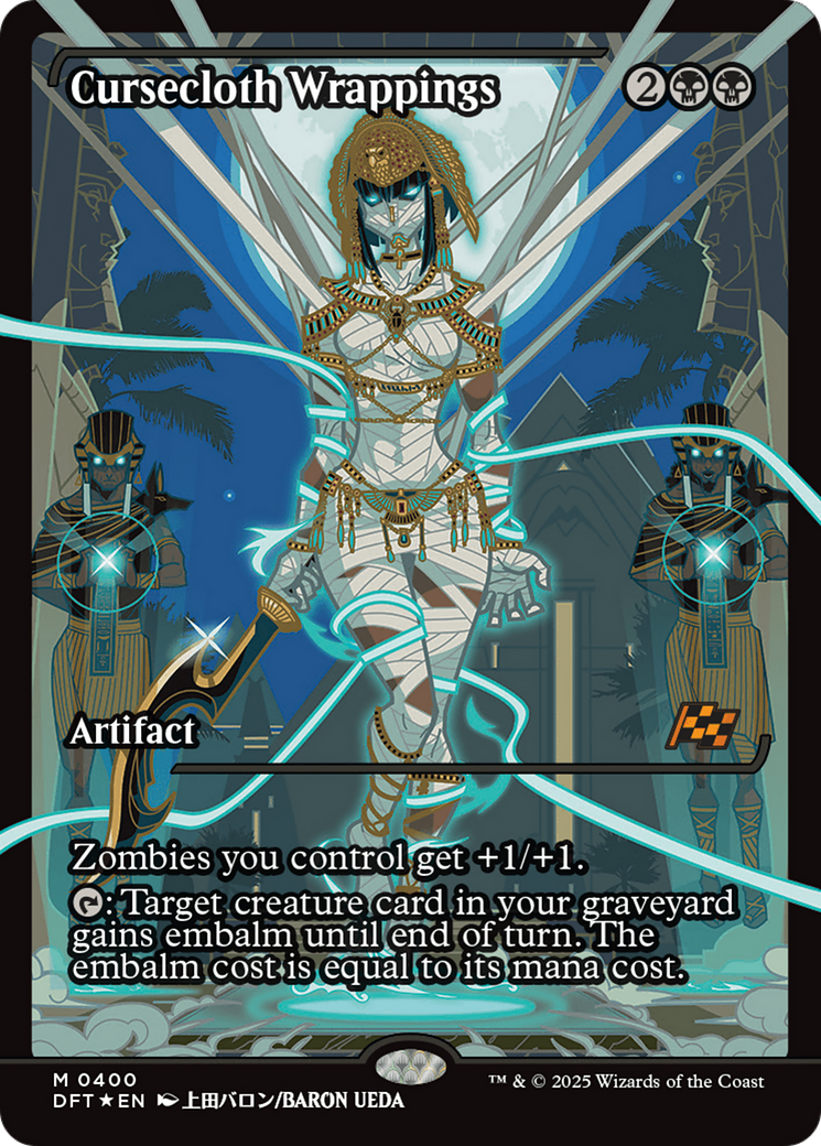 Cursecloth Wrappings (DFT-400) [Aetherdrift] (Showcase) Foil MTG Single Wizards of the Coast