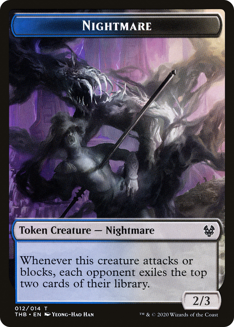 Nightmare Token (THB-012) [Tokens] Theros Beyond Death Tokens MTG Single Wizards of the Coast