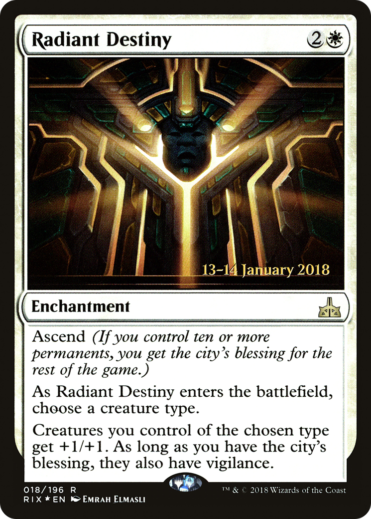 Radiant Destiny (PRE-018) [Rivals of Ixalan Promos] Foil MTG Single Wizards of the Coast