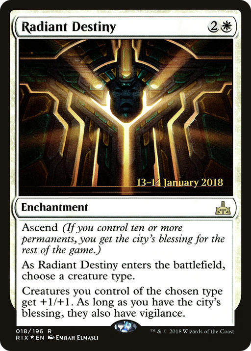 Radiant Destiny (PRE-018) [Rivals of Ixalan Promos] Foil MTG Single Wizards of the Coast