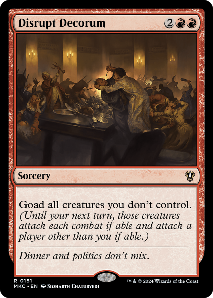 Disrupt Decorum (MKC-151) [Murders at Karlov Manor Commander] MTG Single Wizards of the Coast