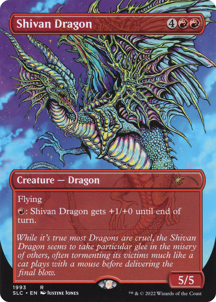 Shivan Dragon (SLC-1993) [Secret Lair] Countdown Kit (Borderless) Foil MTG Single Wizards of the Coast