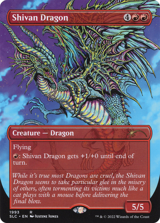 Shivan Dragon (SLC-1993) [Secret Lair] Countdown Kit (Borderless) Foil MTG Single Wizards of the Coast
