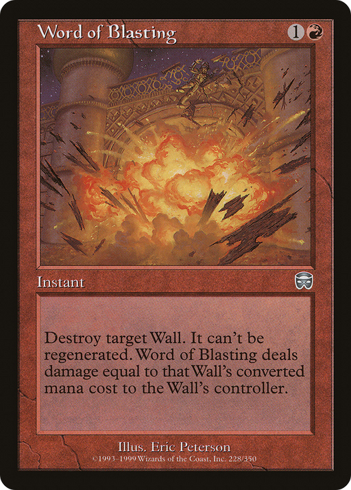 Word of Blasting (MMQ-228) [Mercadian Masques] MTG Single Wizards of the Coast