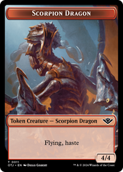 Treasure // Scorpion Dragon Double-Sided Token [Tokens] Outlaws of Thunder Junction Tokens MTG Single Magic: The Gathering
