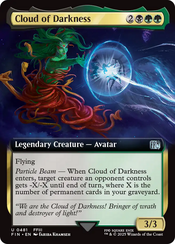 Cloud of Darkness (FIN-481) [FINAL FANTASY] (Extended Art) Foil MTG Single Wizards of the Coast