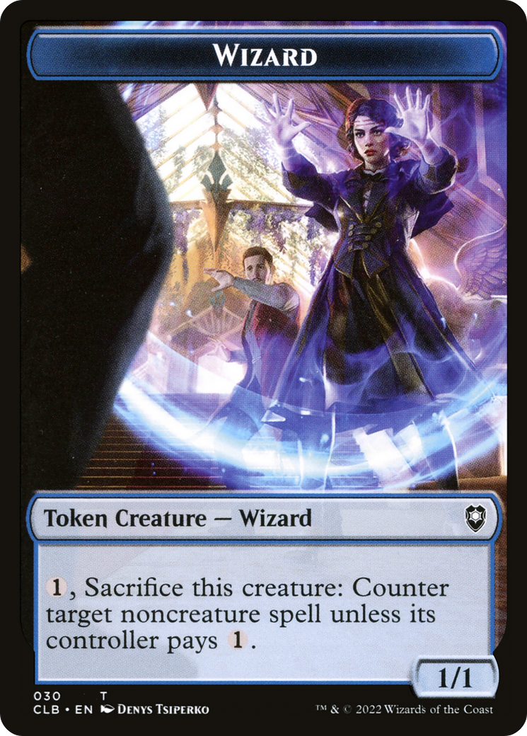 Wizard (TCLB-030) [Tokens] Battle for Baldur's Gate Tokens MTG Single Wizards of the Coast