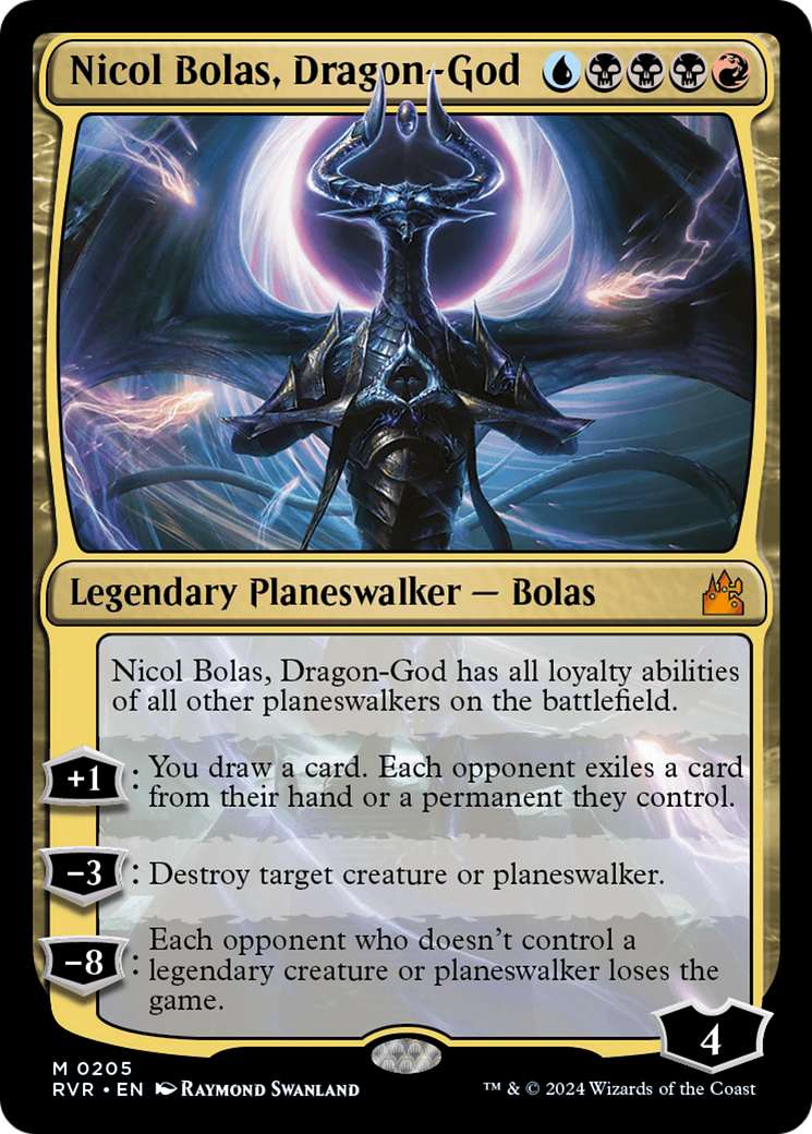 Nicol Bolas, Dragon-God (RVR-205) [Ravnica Remastered] Foil MTG Single Wizards of the Coast