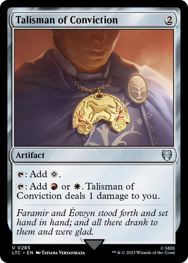 Talisman of Conviction (LTC-285) [Tales of Middle-earth Commander] MTG Single Wizards of the Coast