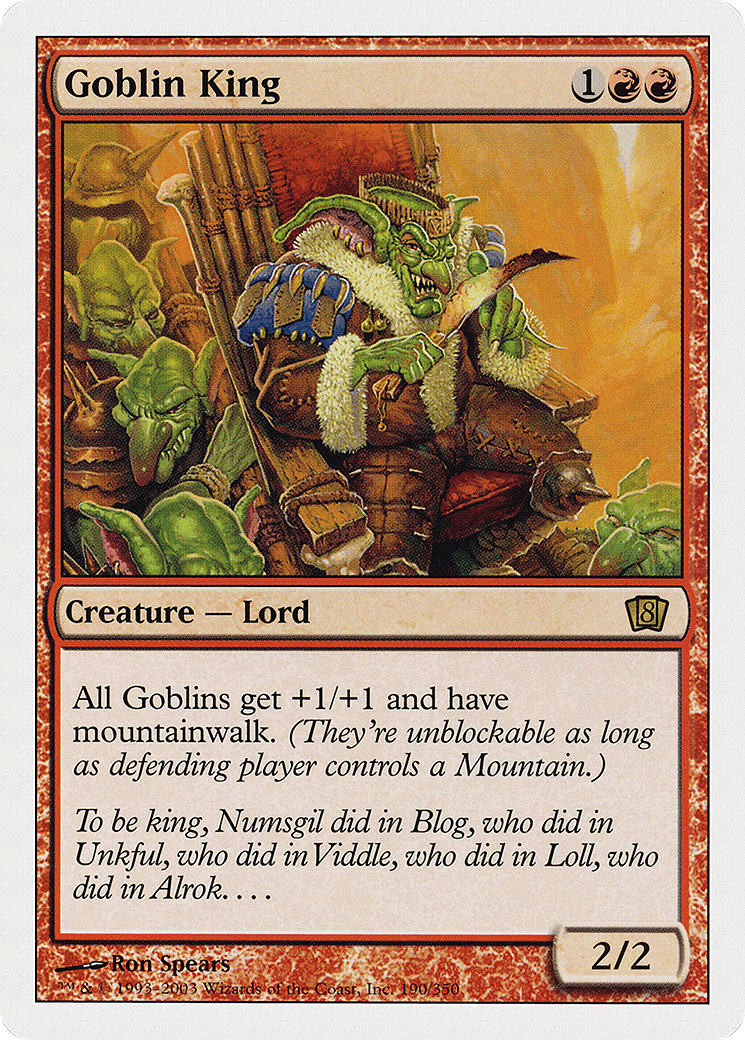 Goblin King (8ED-190) [Eighth Edition] MTG Single Wizards of the Coast