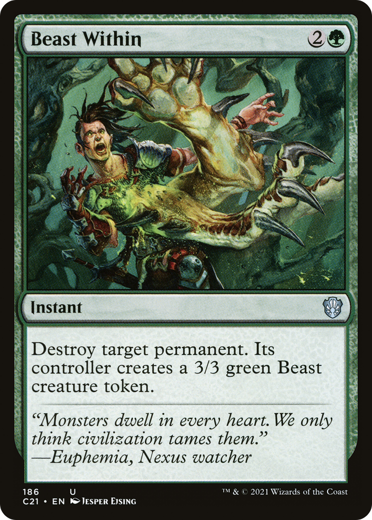 Beast Within (C21-186) [Commander 2021] MTG Single Wizards of the Coast