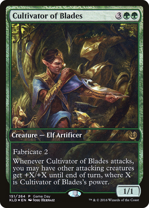 Cultivator of Blades (GAME-151) [Kaladesh Promos] Foil MTG Single Wizards of the Coast