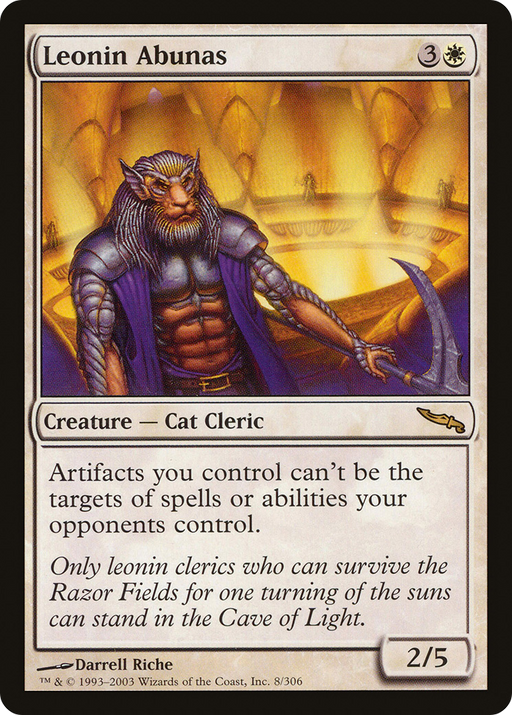 Leonin Abunas (MRD-008) [Mirrodin] MTG Single Wizards of the Coast