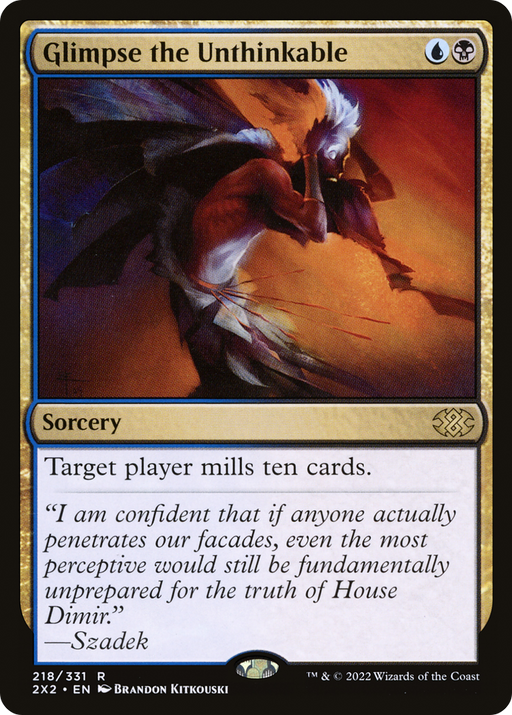 Glimpse the Unthinkable (2X2-218) [Double Masters 2022] MTG Single Wizards of the Coast