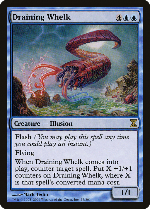 Draining Whelk (TSP-057) [Time Spiral] Foil MTG Single Wizards of the Coast