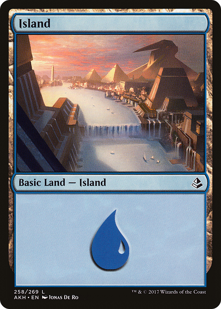 Island (258) (AKH-258) [Amonkhet] MTG Single Wizards of the Coast