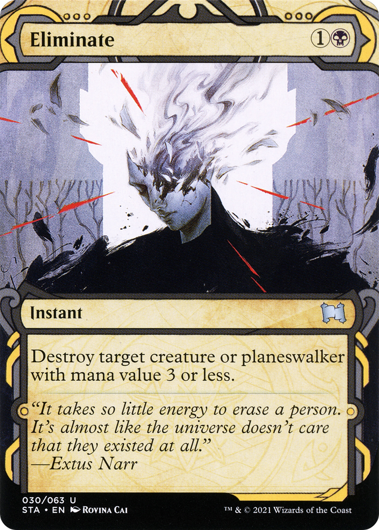 Eliminate (STA-030) [Strixhaven Mystical Archive] (Showcase) (Borderless) Foil MTG Single Wizards of the Coast