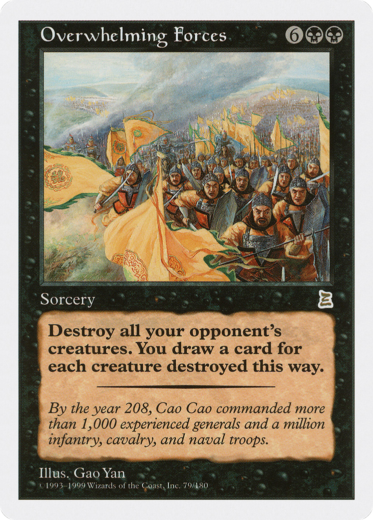 Overwhelming Forces (PTK-079) [Oldschool] Portal Three Kingdoms MTG Single Wizards of the Coast