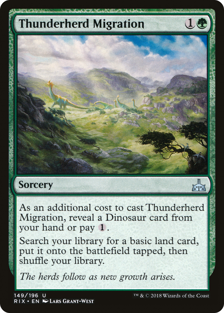 Thunderherd Migration (RIX-149) [Rivals of Ixalan] Foil MTG Single Wizards of the Coast