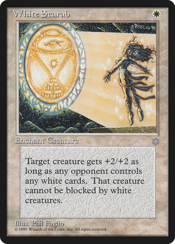 White Scarab (ICE-) [Ice Age] MTG Single Wizards of the Coast