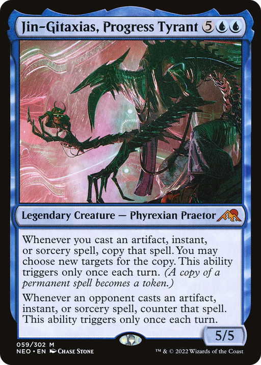 Jin-Gitaxias, Progress Tyrant (NEO-059) [Kamigawa: Neon Dynasty] MTG Single Wizards of the Coast