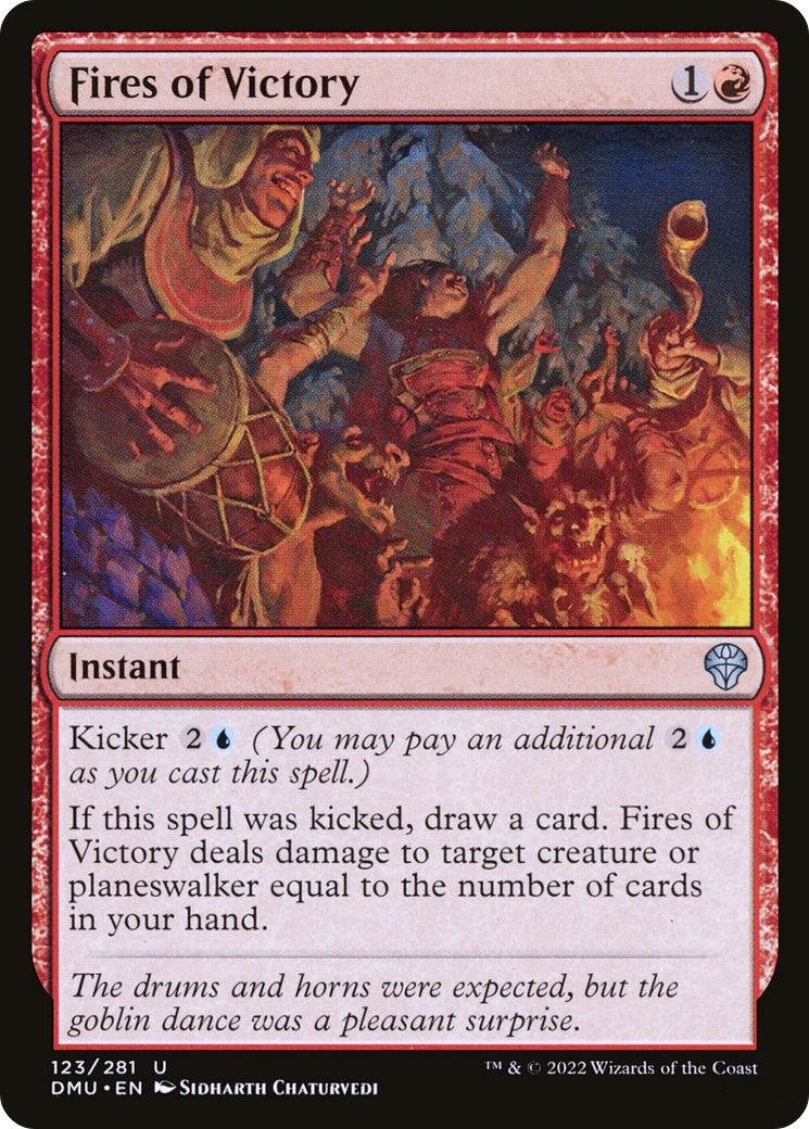 Fires of Victory (DMU-123) [Dominaria United] Foil MTG Single Wizards of the Coast