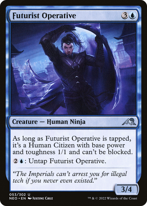 Futurist Operative (NEO-053) [Kamigawa: Neon Dynasty] Foil MTG Single Wizards of the Coast