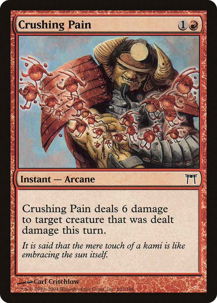Crushing Pain (CHK-162) [Champions of Kamigawa] Foil MTG Single Wizards of the Coast