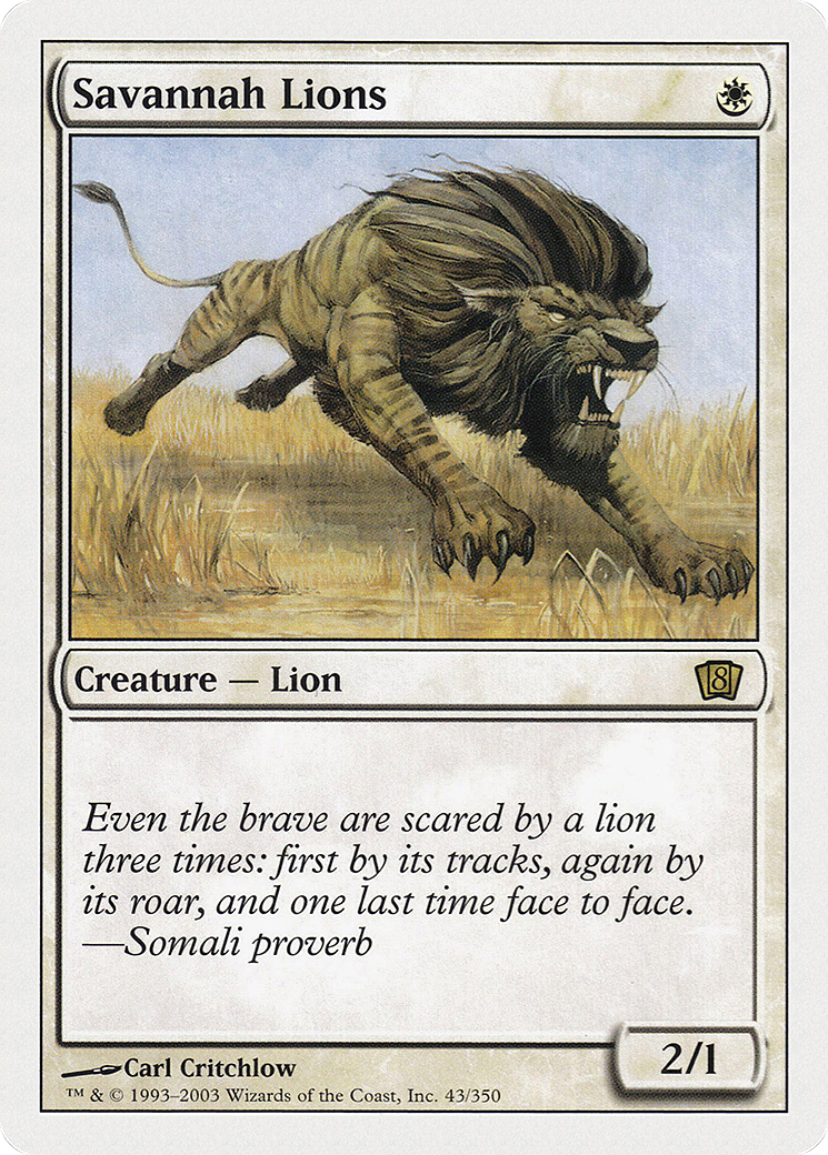 Savannah Lions (8ED-043) [8th Edition] MTG Single Wizards of the Coast