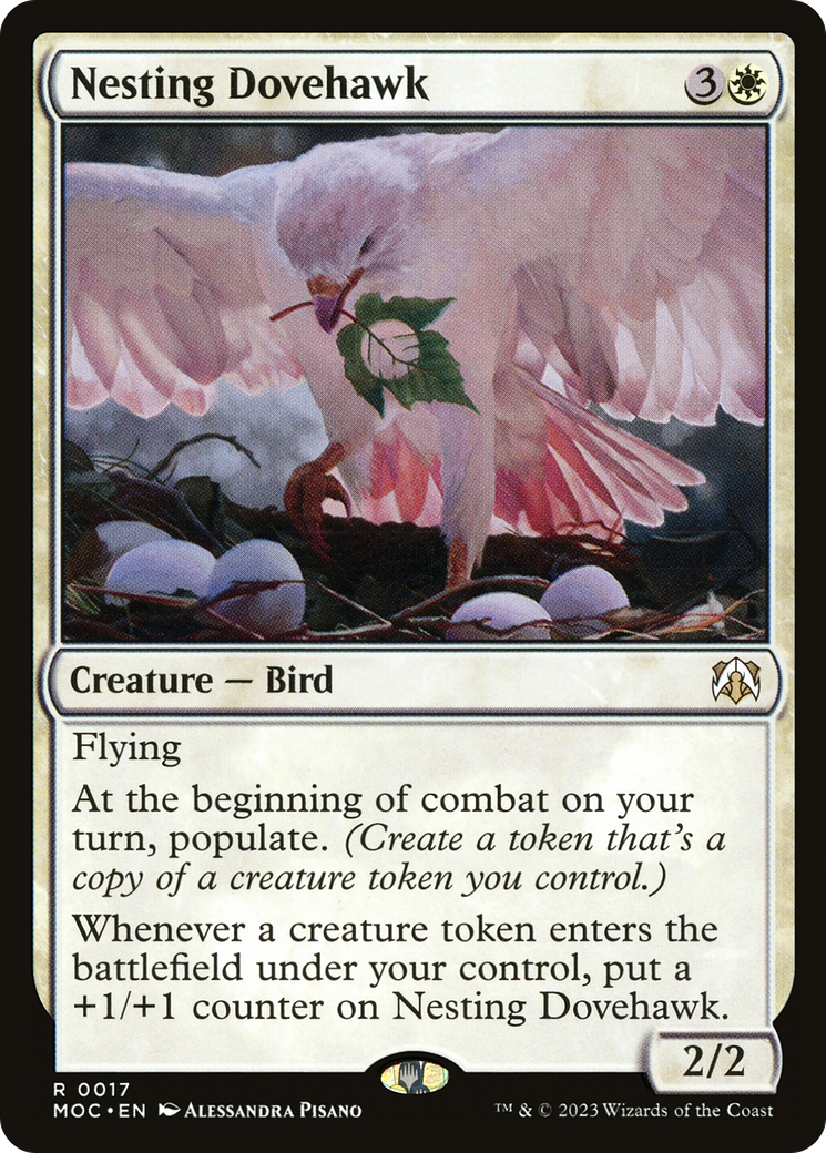 Nesting Dovehawk (MOC-017) [March of the Machine Commander] MTG Single Wizards of the Coast