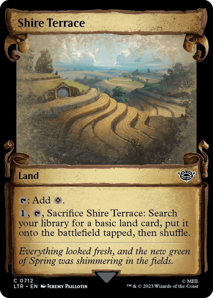 Shire Terrace (Showcase Scrolls) (LTR-712) [The Lord of the Rings: Tales of Middle-earth] (Showcase) MTG Single Wizards of the Coast