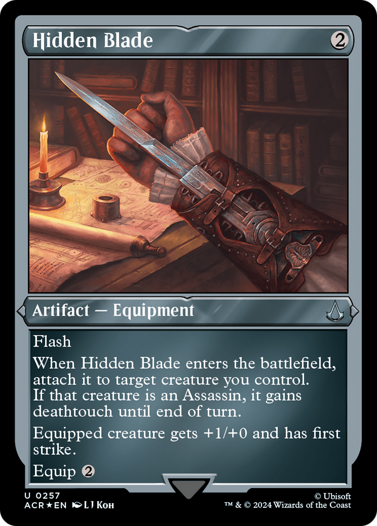 Hidden Blade (ACR-257) [Assassin's Creed] Etched Foil MTG Single Wizards of the Coast