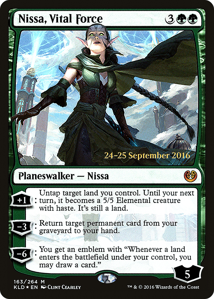 Nissa, Vital Force (PRE-163) [Kaladesh Promos] Foil MTG Single Wizards of the Coast