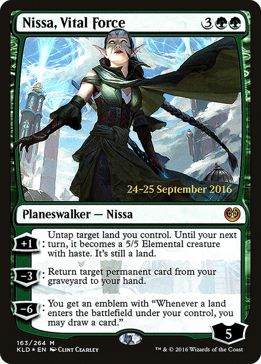 Nissa, Vital Force (PRE-163) [Kaladesh Promos] Foil MTG Single Wizards of the Coast