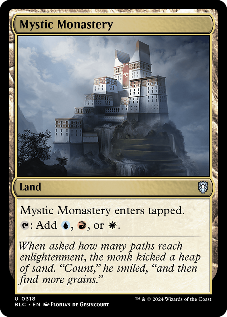 Mystic Monastery (BLC-318) [Bloomburrow Commander] MTG Single Wizards of the Coast