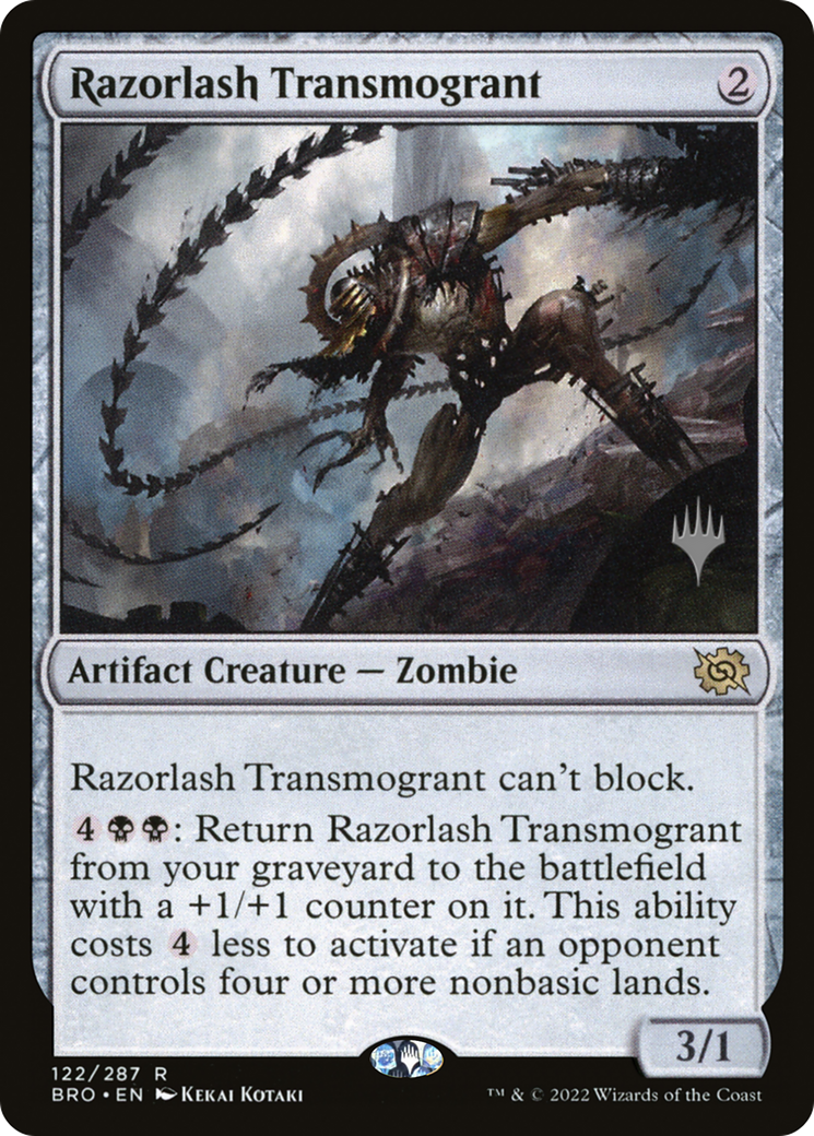 Razorlash Transmogrant (PPBRO-122P) [The Brothers' War Promos] Foil MTG Single Wizards of the Coast