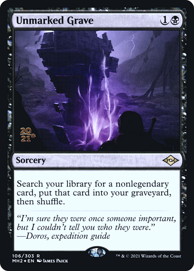 Unmarked Grave (PRE-106) [Modern Horizons 2 Promos] Foil MTG Single Wizards of the Coast