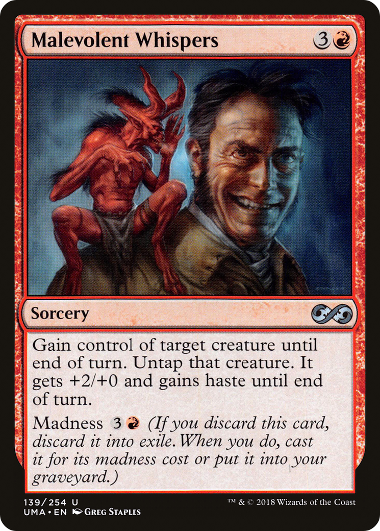 Malevolent Whispers (UMA-139) [Ultimate Masters] MTG Single Wizards of the Coast
