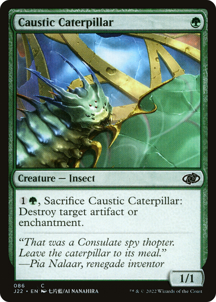 Caustic Caterpillar (J22-086) [Jumpstart 2022] Foil MTG Single Wizards of the Coast