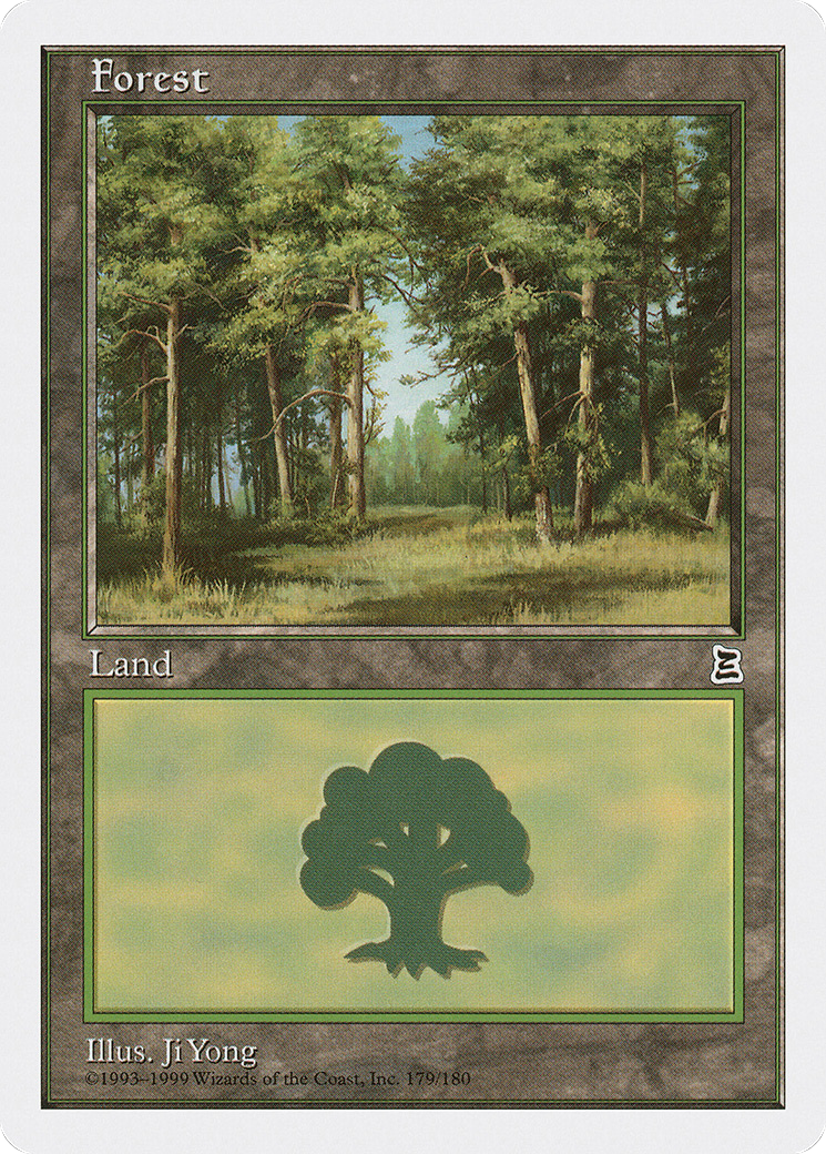 Forest (PTK-179) [Oldschool] Portal Three Kingdoms MTG Single Wizards of the Coast